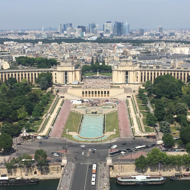 the view from the second floor of the Eiffel Tower