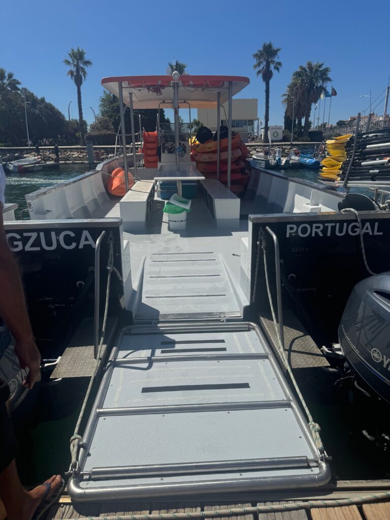 A wheelchair accessible boat in Ponta da Piadade,  Algarve