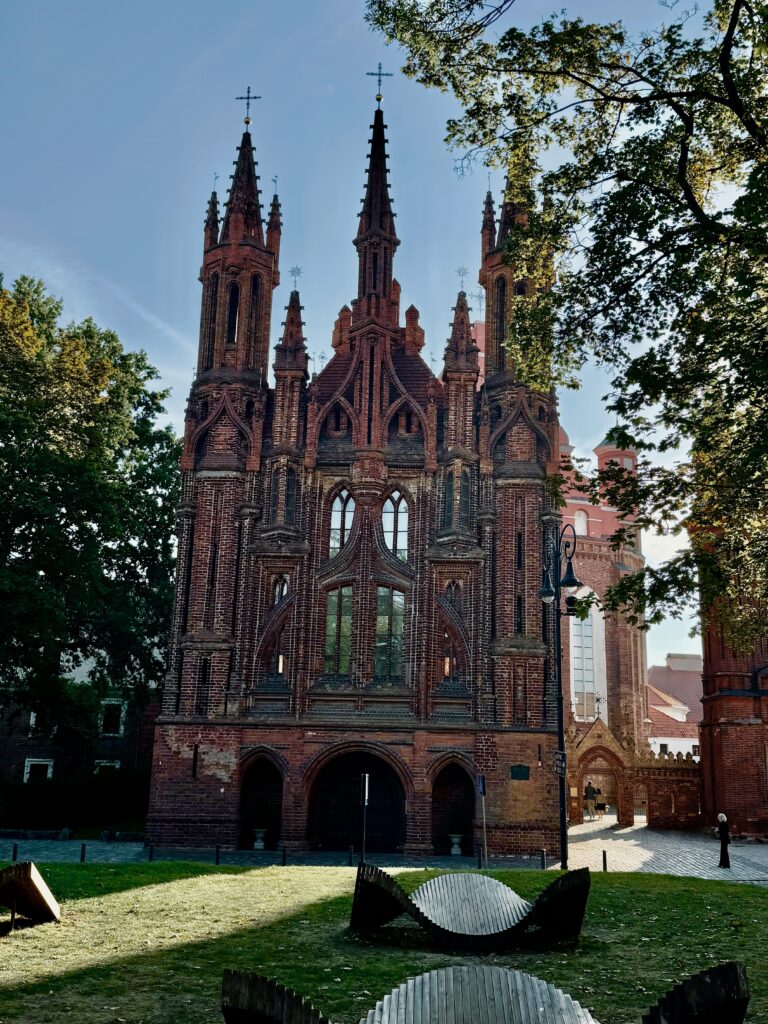 St Anne's Cathedral, one of the most iconic sights of Vilnius.